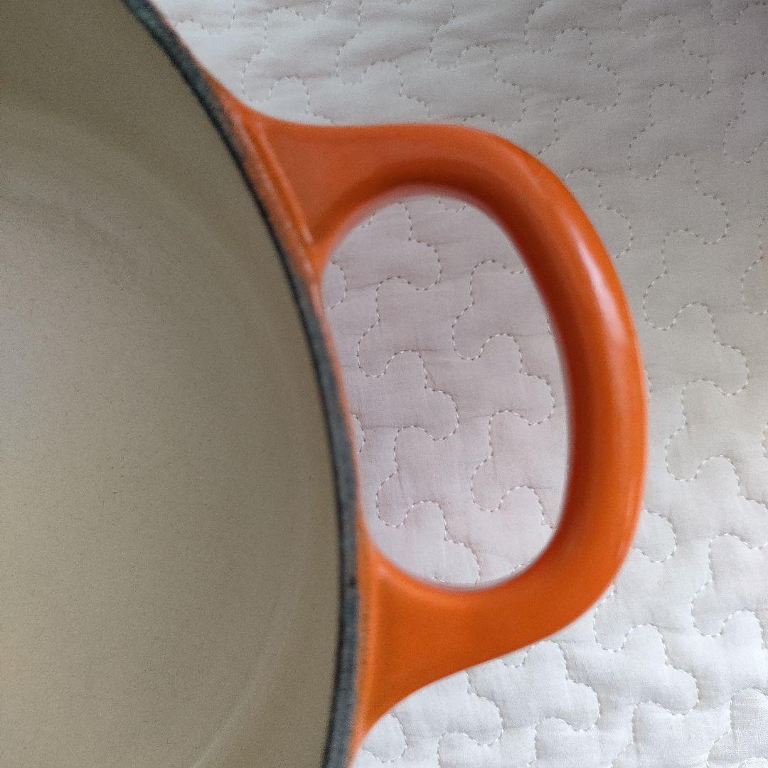 Le Creuset 両手鍋 オレンジ ルクルーゼ 22