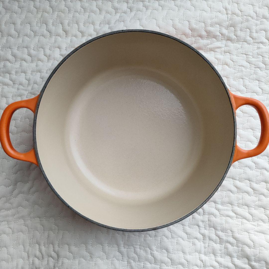 Le Creuset 両手鍋 オレンジ ルクルーゼ 22