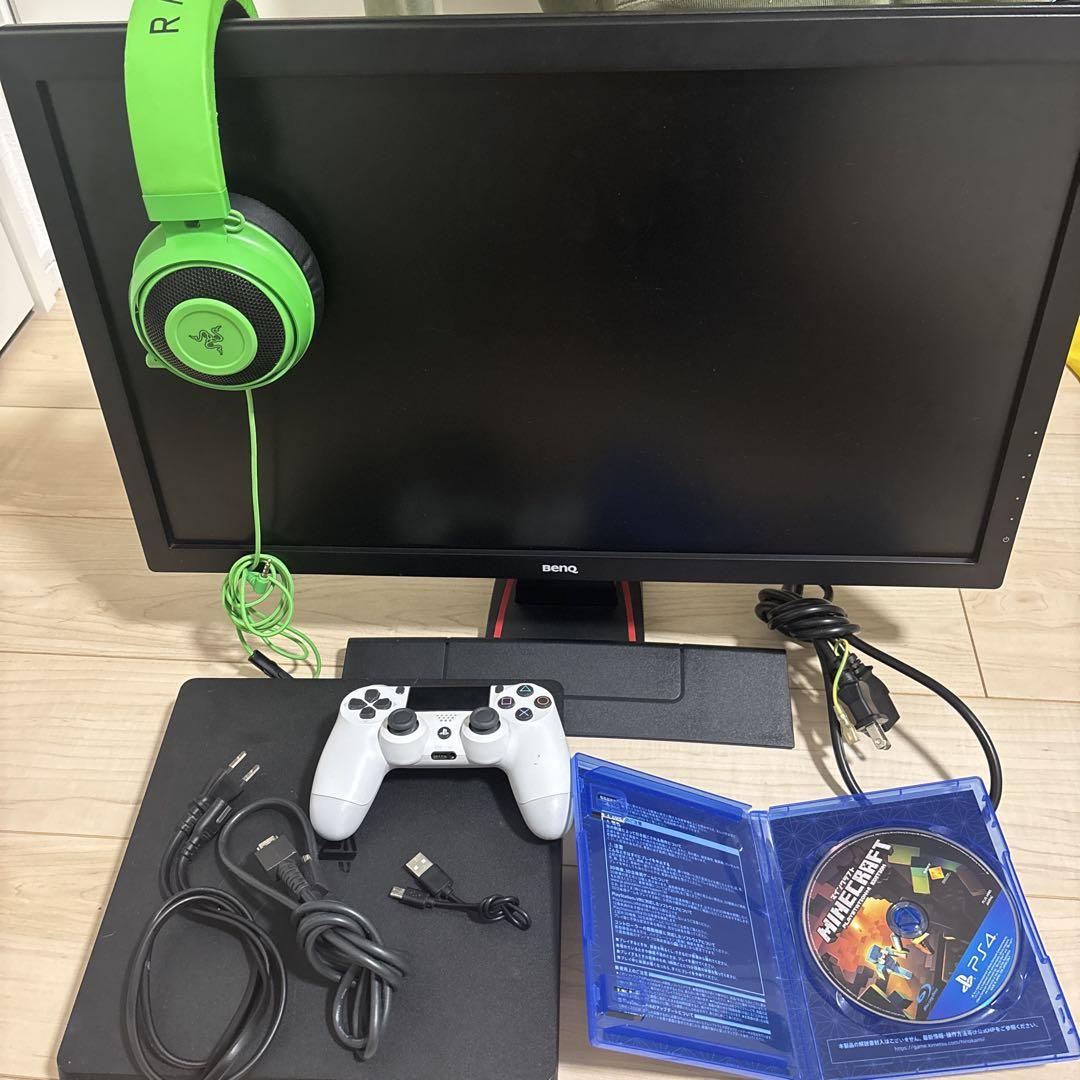 PS4とソフト、モニターのセット