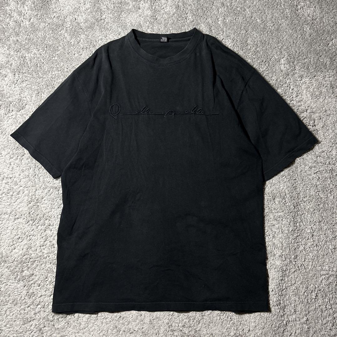 ペレペレ　センターロゴ刺繍　ロゴ刺繍　ブラック　ヒップホップ　ユニセックス　古着