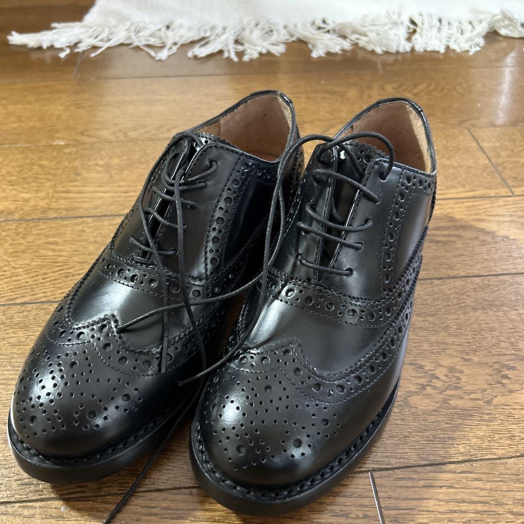 《新品、未使用》ヴィエントアメリカーノ ウイングチップ+滑り止め  ブラック