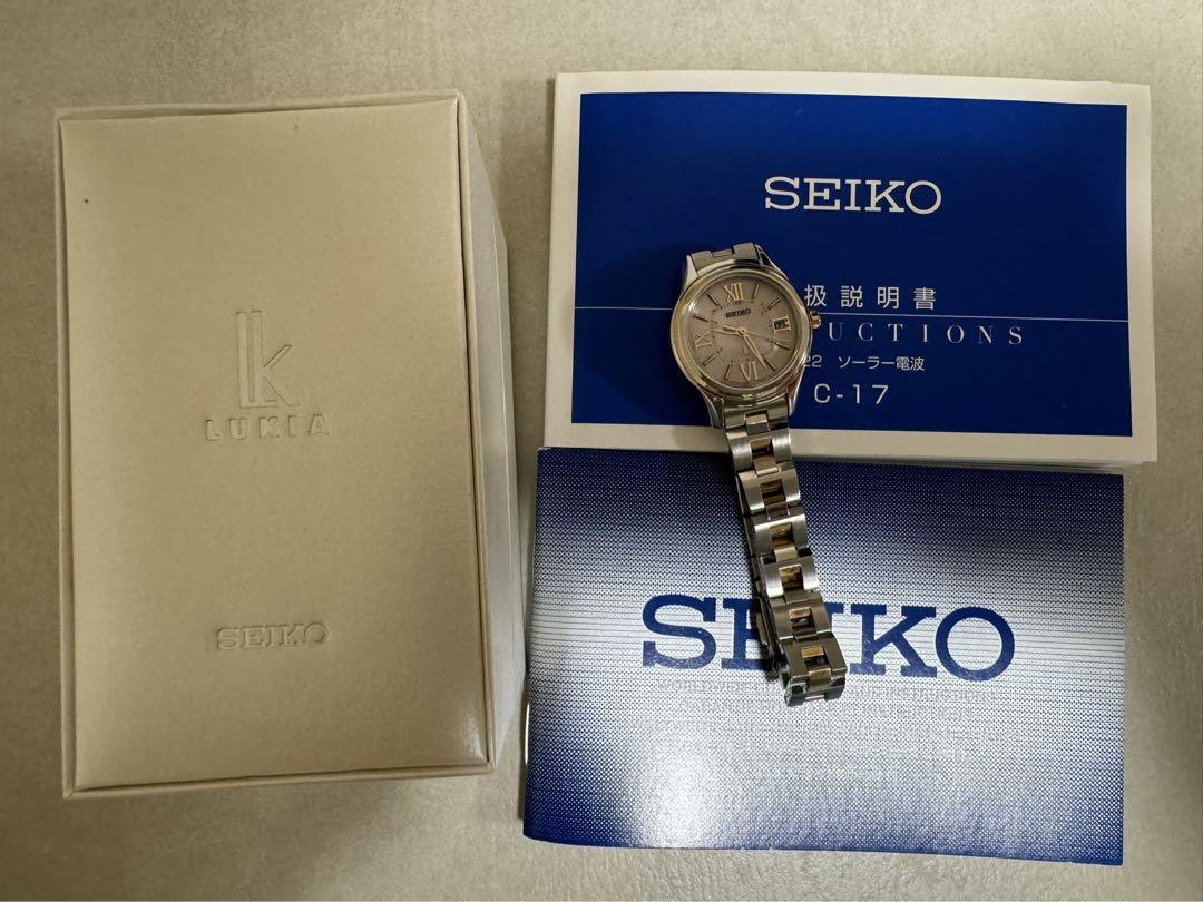 セイコー 腕時計 LUKIA ソーラー ピンク レディース SEIKO