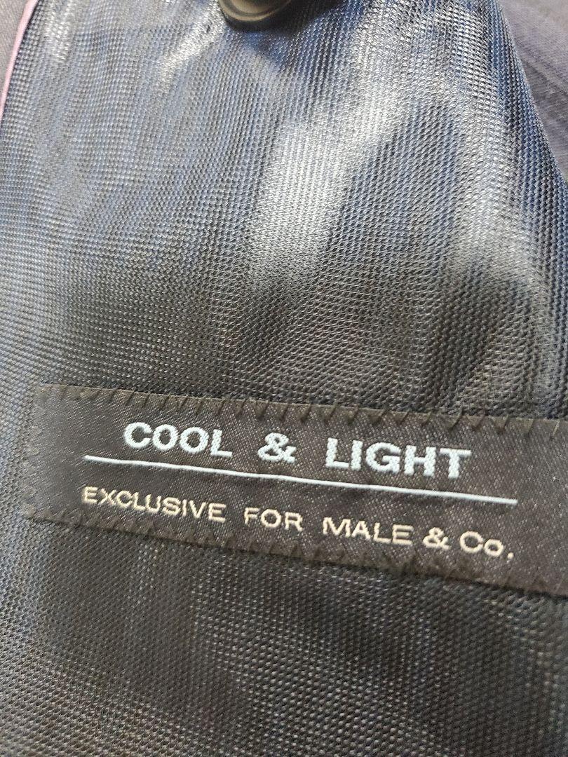 【美品】MALE&Co. タカキュー スーツ 紺ストライプ 冷感 軽量 AB7 美品】MALE&Co. タカキュー スーツ 紺ストライプ 冷感 軽量 AB7