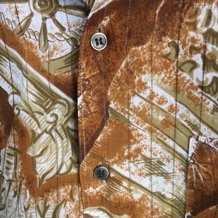 古着 90's 総柄シャツ 海賊柄 レトロ ヴィンテージ - メルカリ
