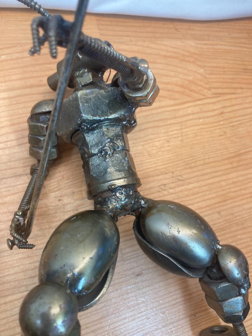 鉄のオブジェ 海外製 アート 人形 (2) 青島文化教材社 スカイネット 1/12 カワサキ ニンジャ ZX-25R