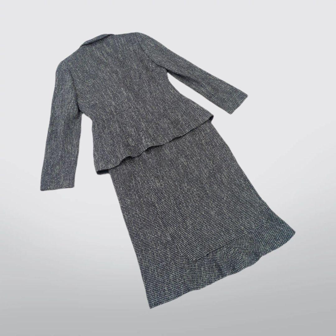 銀タグ【Max Mara】マックスマーラ ツイード セットアップ スーツ 42