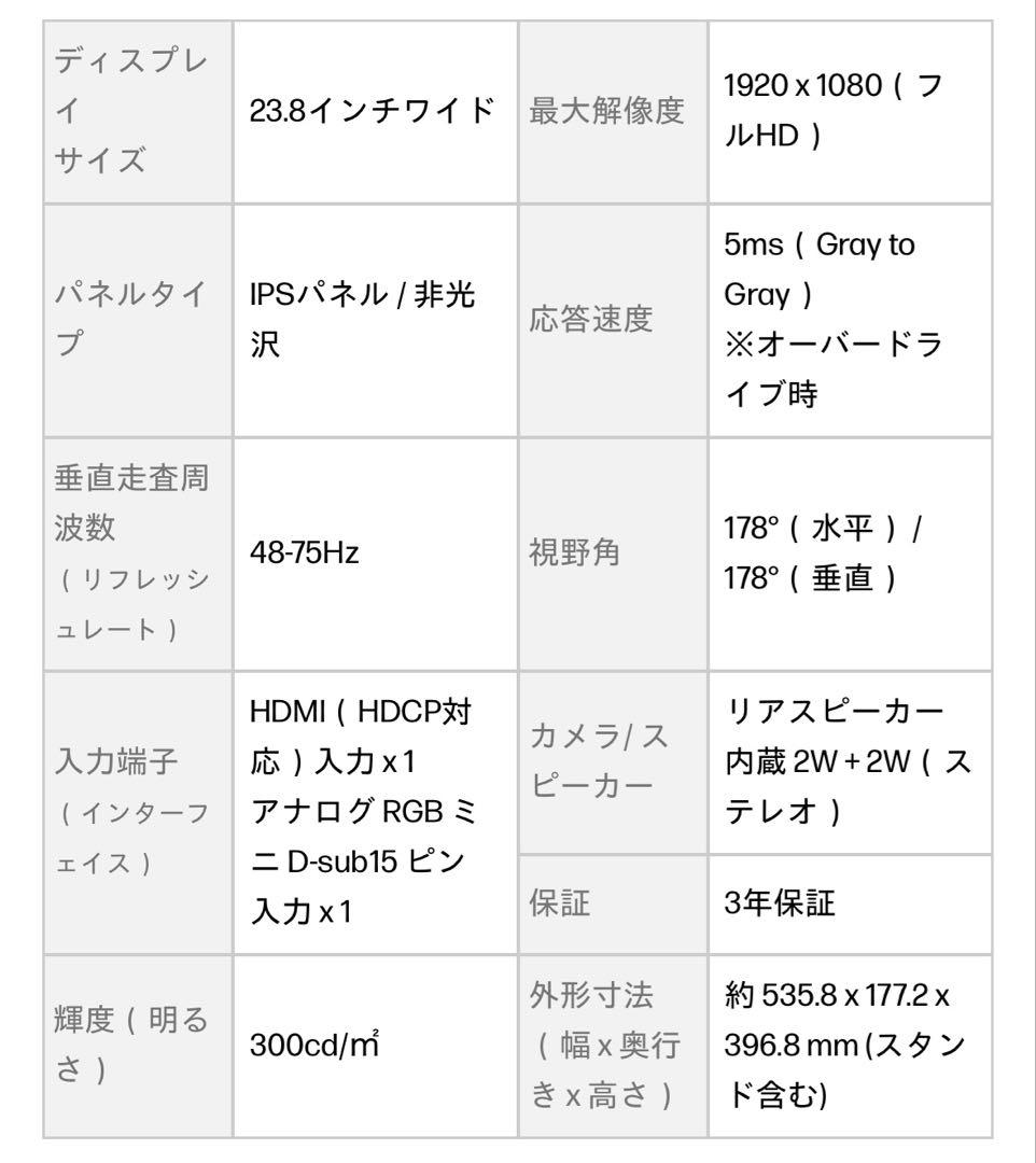HP モニター m24fwa 23.9インチ