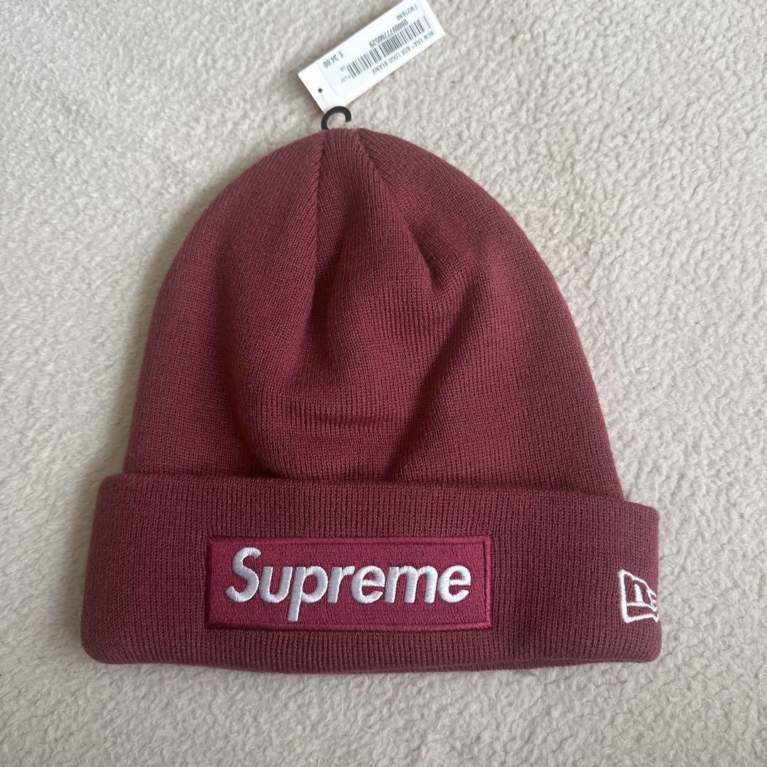美品supreme ビーニー Supreme Classic Logo Chunky Ribbed Beanie Black Cap FW23