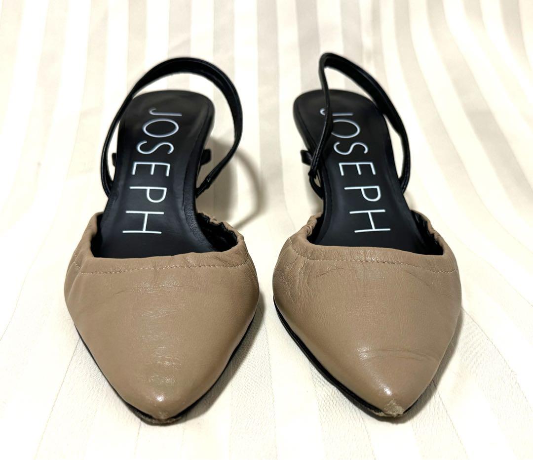 優れた品質 ポインテッドパンプス ジョゼフ 23㎝ JOSEPHア ベージュ 靴
