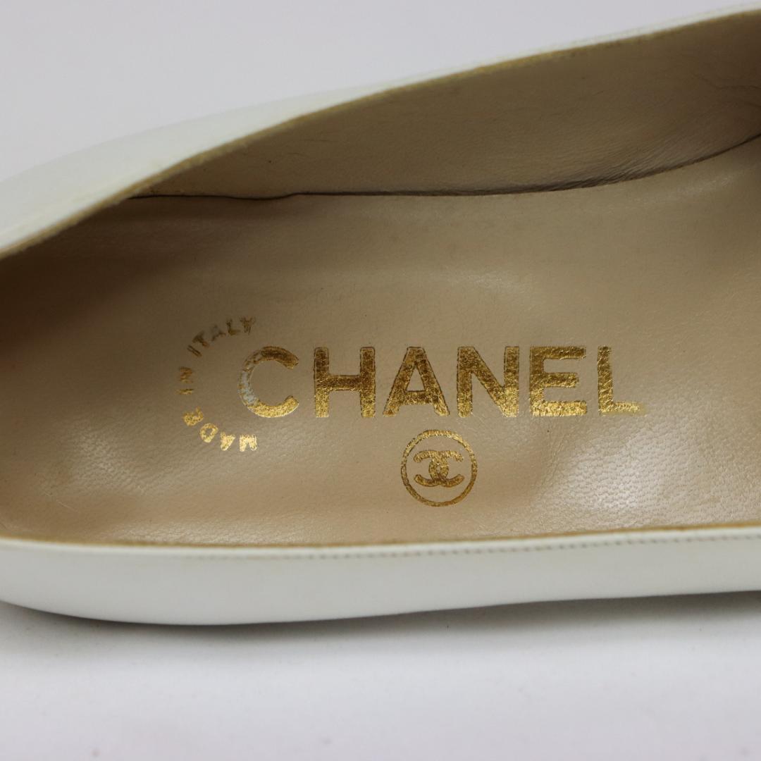 CHANEL ハイヒール パンプス ホワイト/ブラック