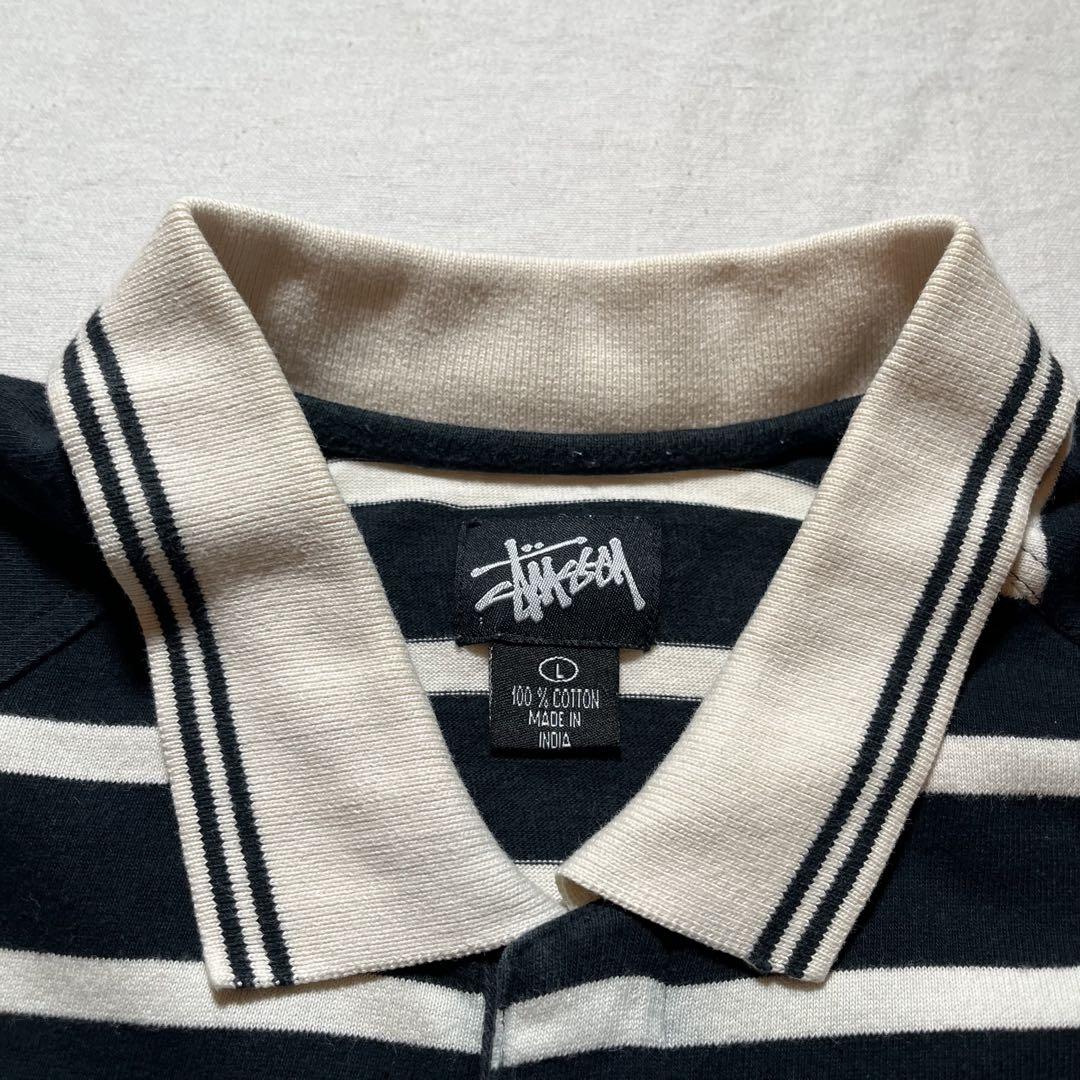 Y2K 90s OLD stussy オールド　ステューシー　ボーダー　ポロ