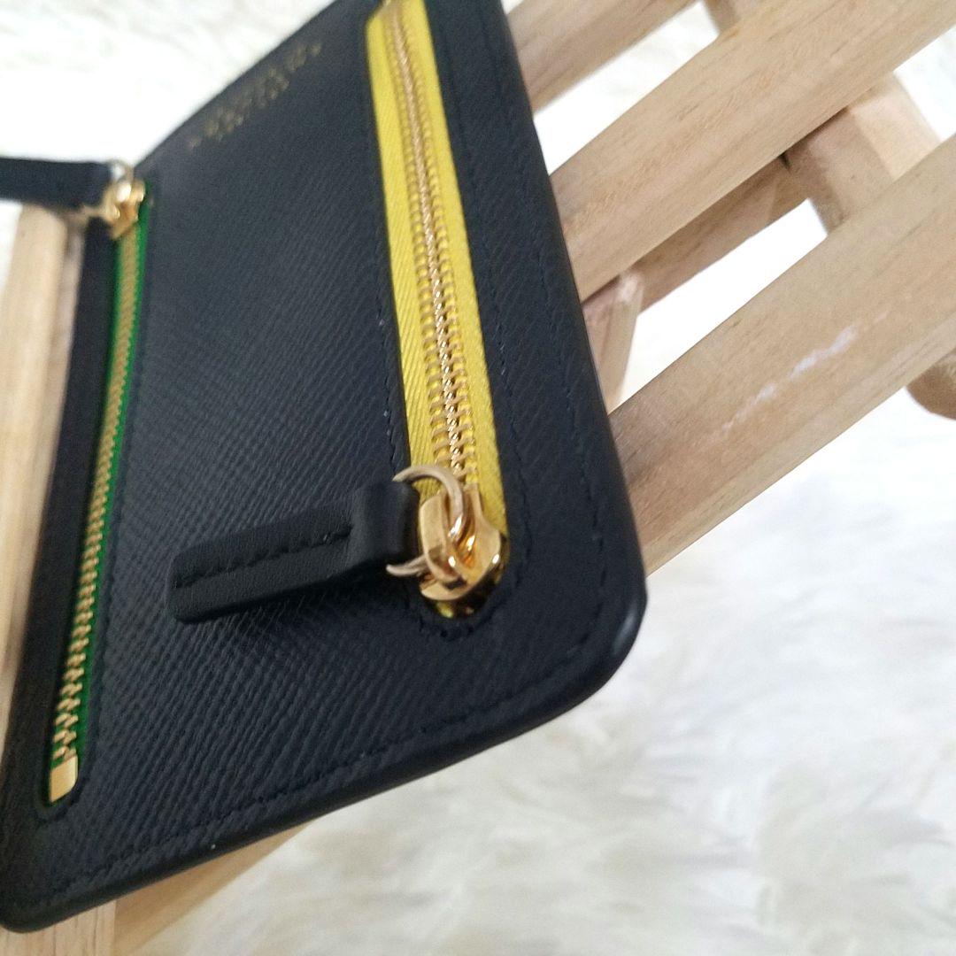極美品】SMYTHSON Panamaレザーマルチジップ カレンシーケース