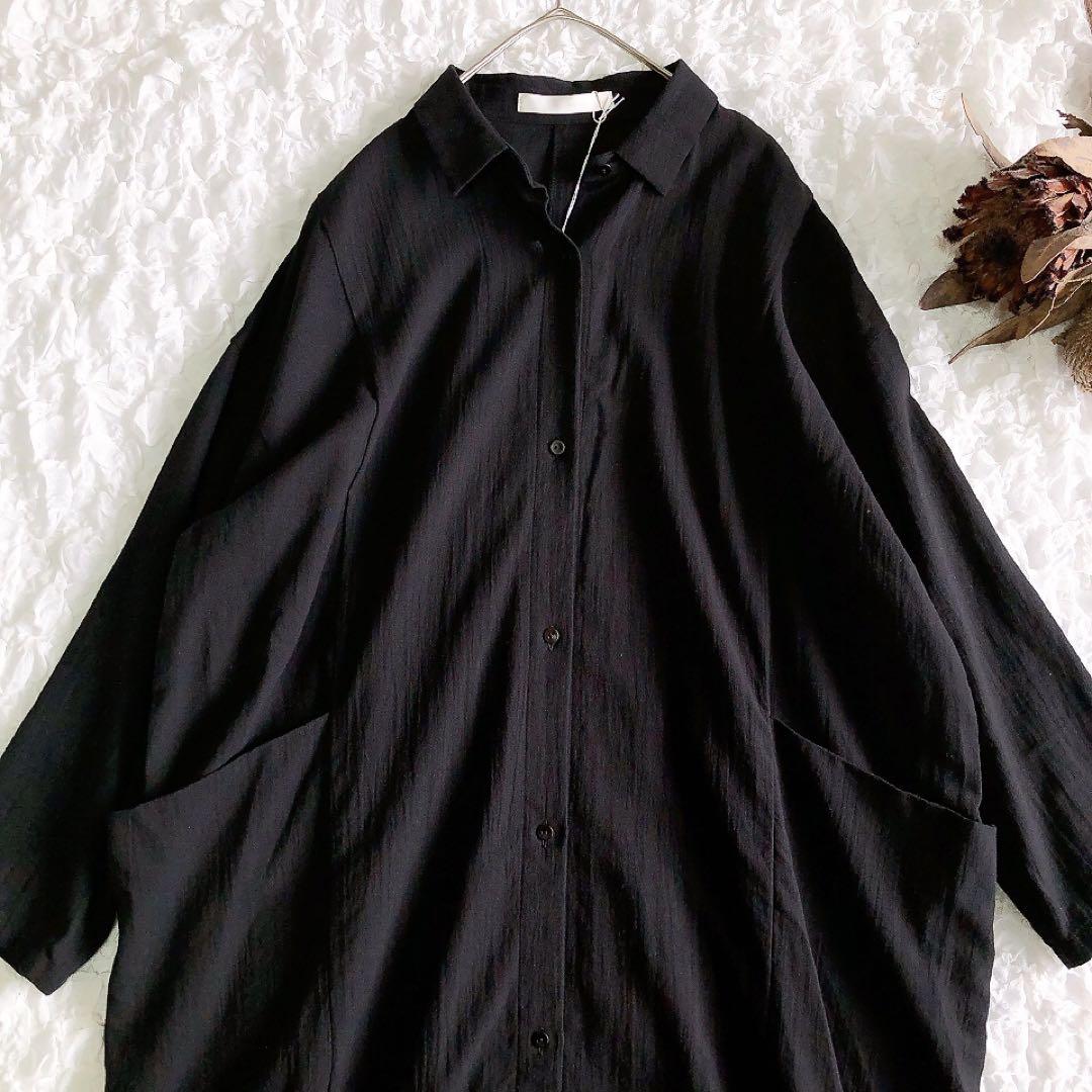 新品 エヴァムエヴァ cotton shirt one-piece 3.6万