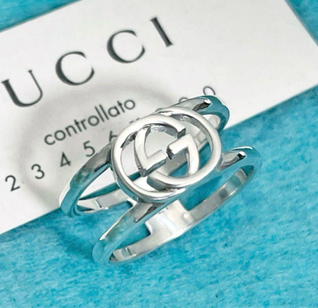 極美品‼️GUCCI 指輪 インターロッキングワイドリング 20号 極美品‼️GUCCI 指輪 インターロッキングワイドリング 20号
