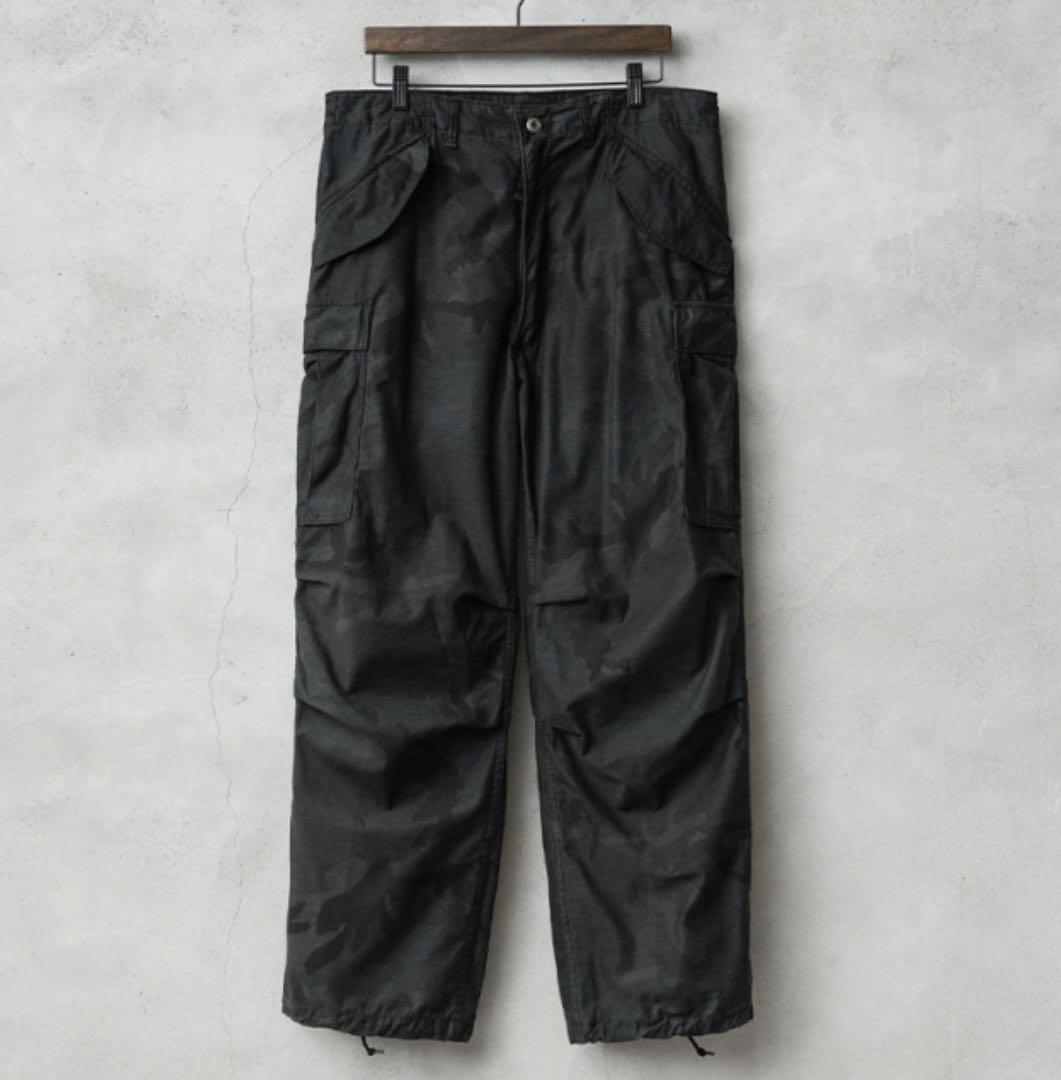 米軍 M-65フィールドカーゴパンツ ウッドランド迷彩 BLACK染めL WAIPER.inc