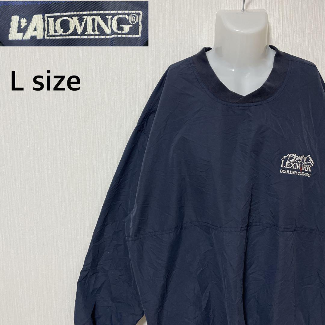 L'A LOVING ナイロンジャケット プルオーバー 長袖 L ネイビー