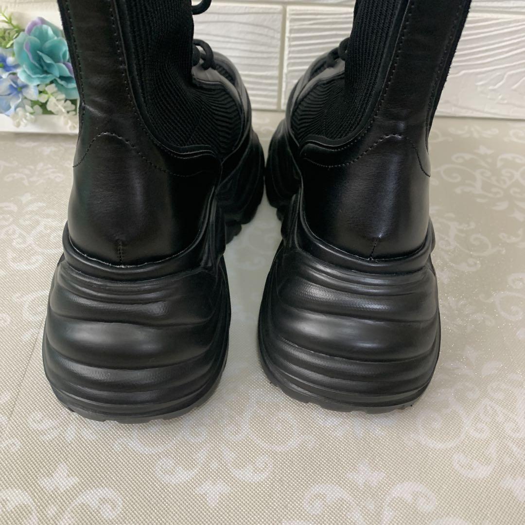 【極美品】レースアップソックスブーツ PAGEBOY Lサイズ レースアップソックスブーツ（ブーツ）｜PAGEBOY（ページボーイ