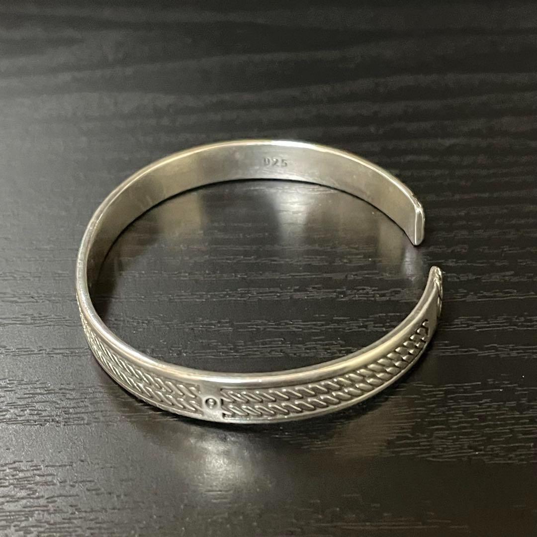 ヴィンテージ　シルバー 925 刻印　バングル バングル シルバー925刻印 メキシカンアクセ シップステアリング