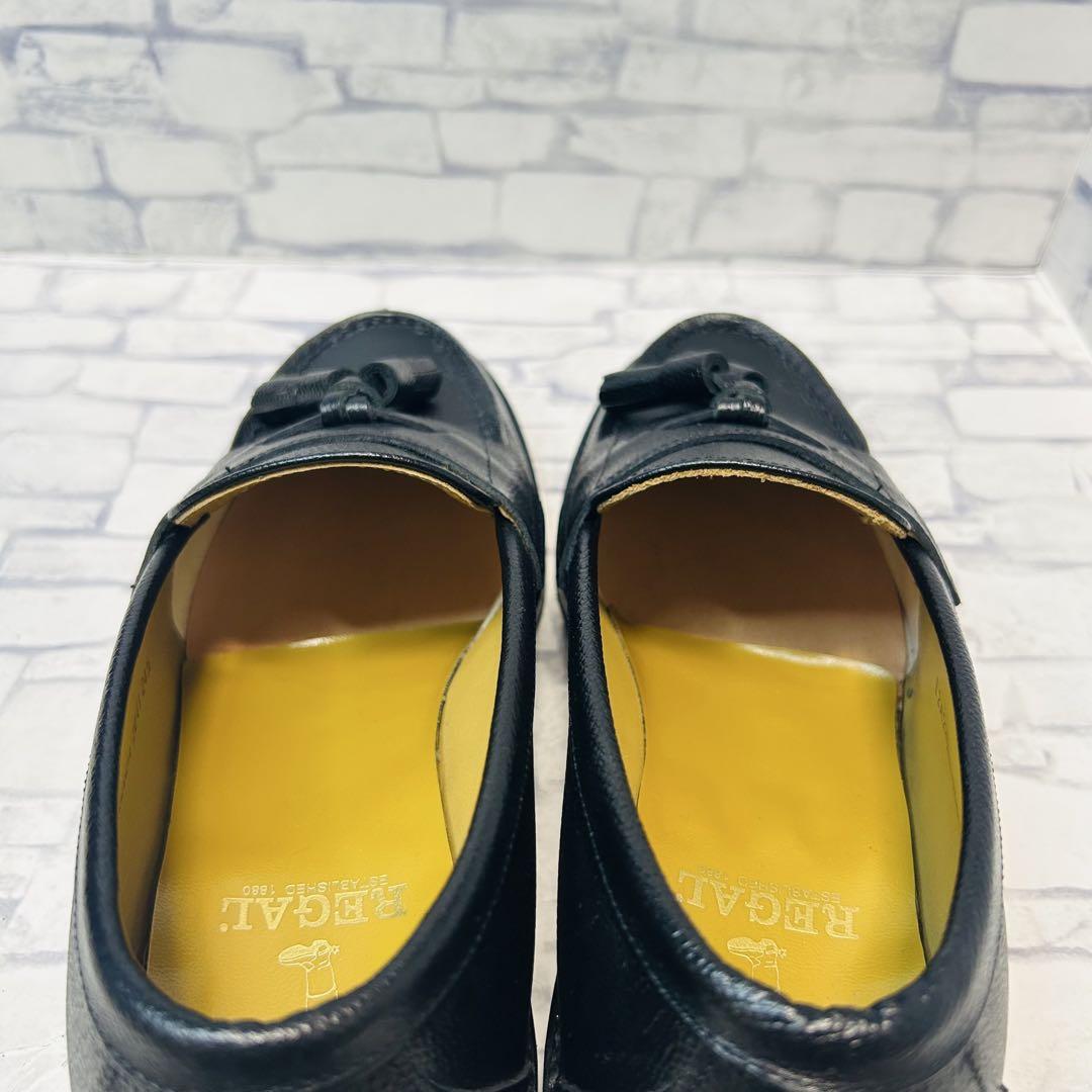 未使用品 REGAL 2641 タッセルローファー シボ革 黒 24.5cm