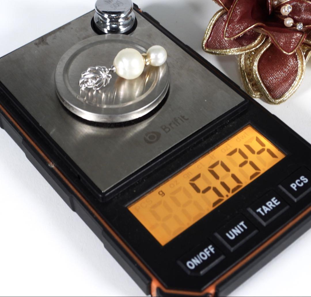 PT900/K14 本真珠パール　ダイヤモンド　ペンダントのみ　5.0g