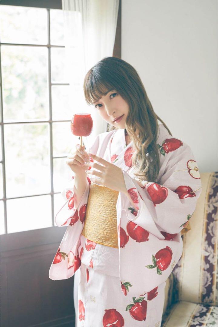 新品♡Maison de FLEUR メゾンドフルール　果音　林檎飴浴衣　ピンク