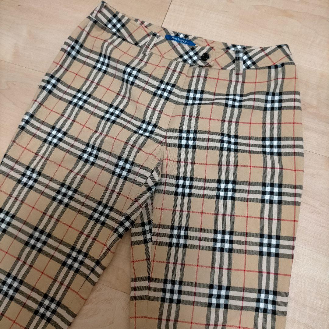 バーバリーブルーレール ノバチェック ストレッチ パンツ 三陽