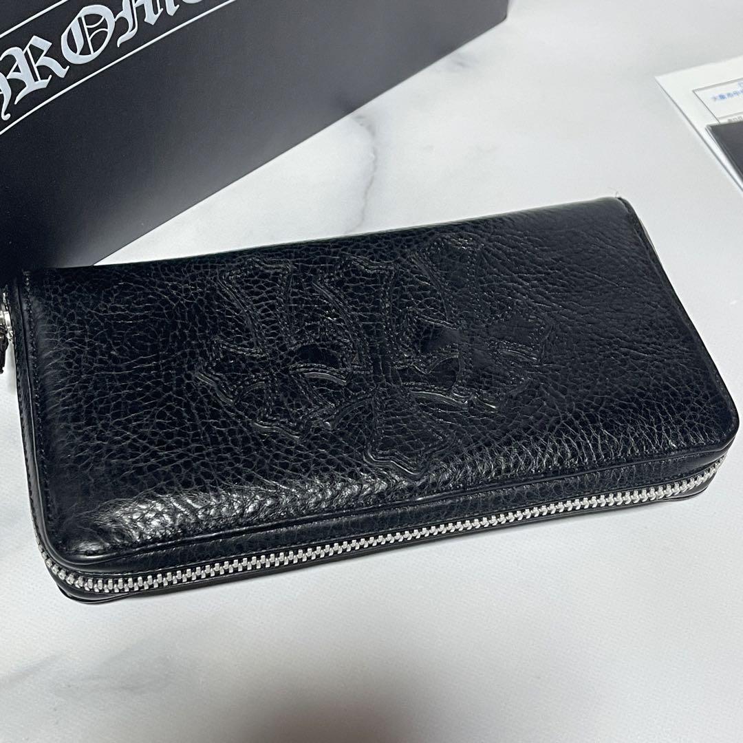 クロムハーツ　REC F ZIP 3セメタリークロス　ラウンドジップウォレット オンライン ショップファッション - クロムハーツ REC F ZIP 3