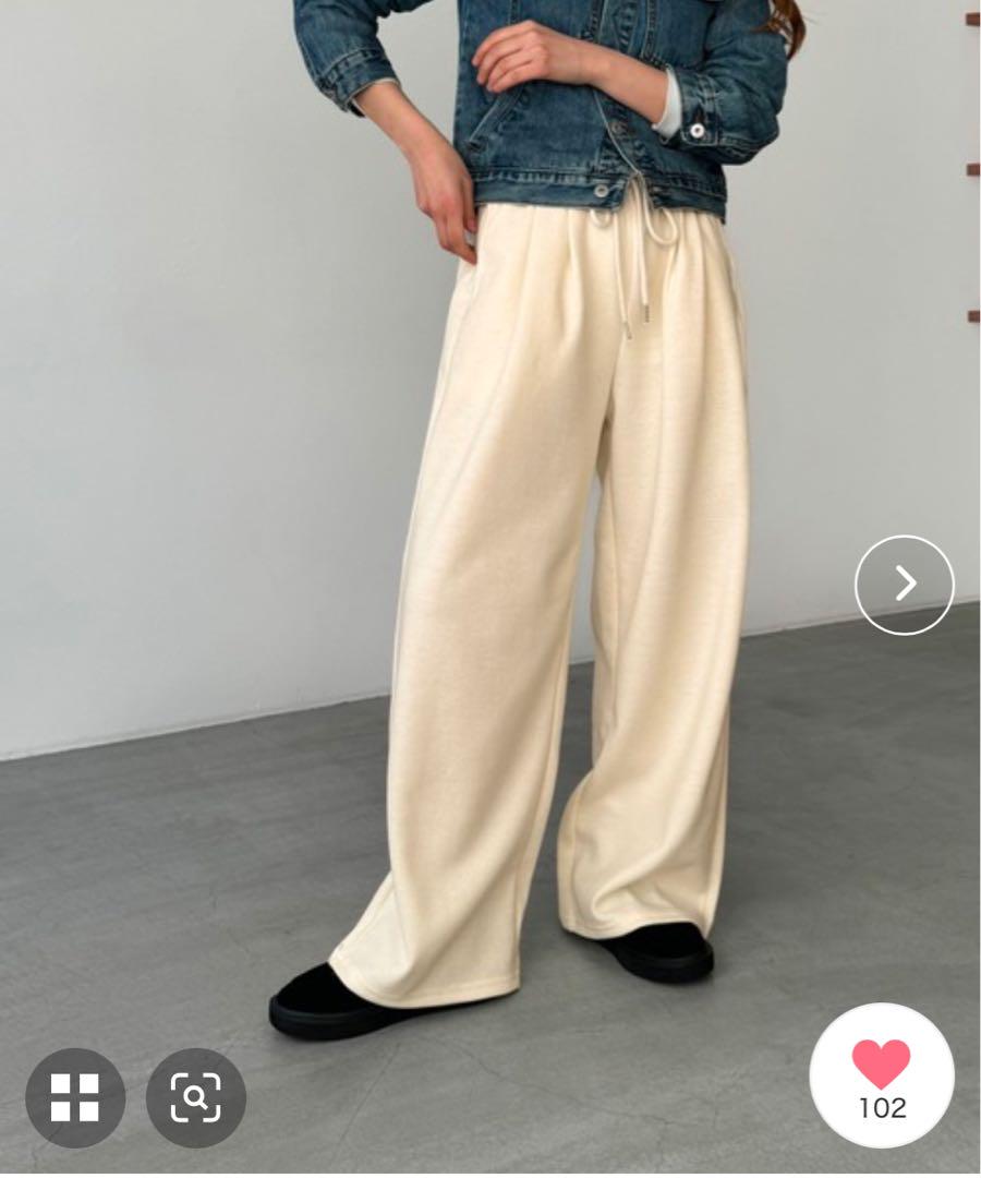 canaljean ヒモギャザーワイドレッグパンツ