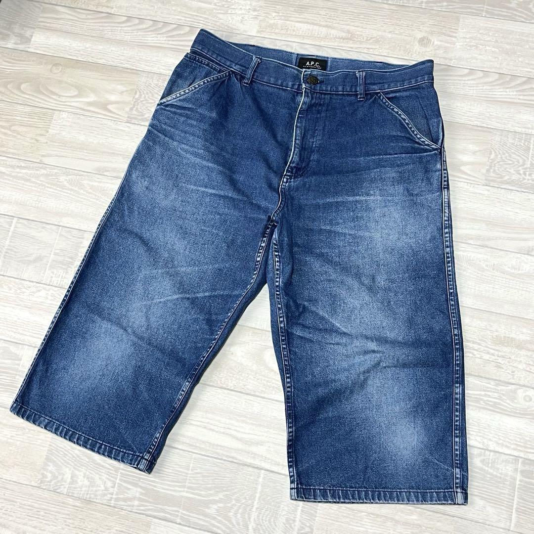 アーペーセー デニムショーツ 日本製 ロングショートパンツ A.P.C. M〜L