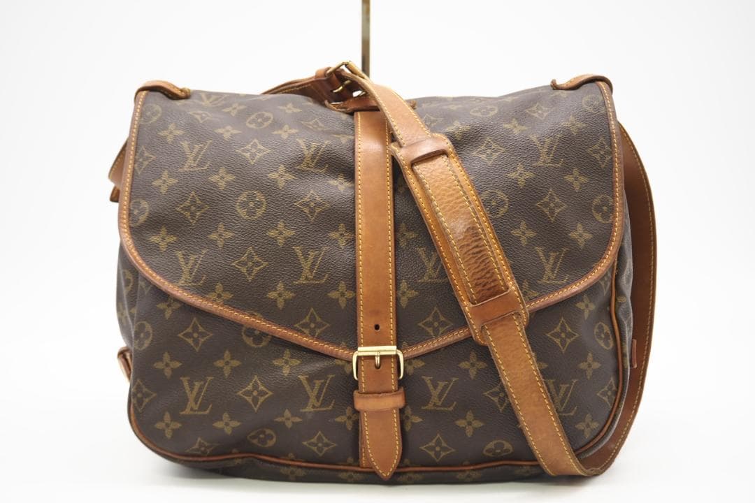 LOUIS VUITTON ハンドバッグ モノグラム ソミュール35 ブラウン