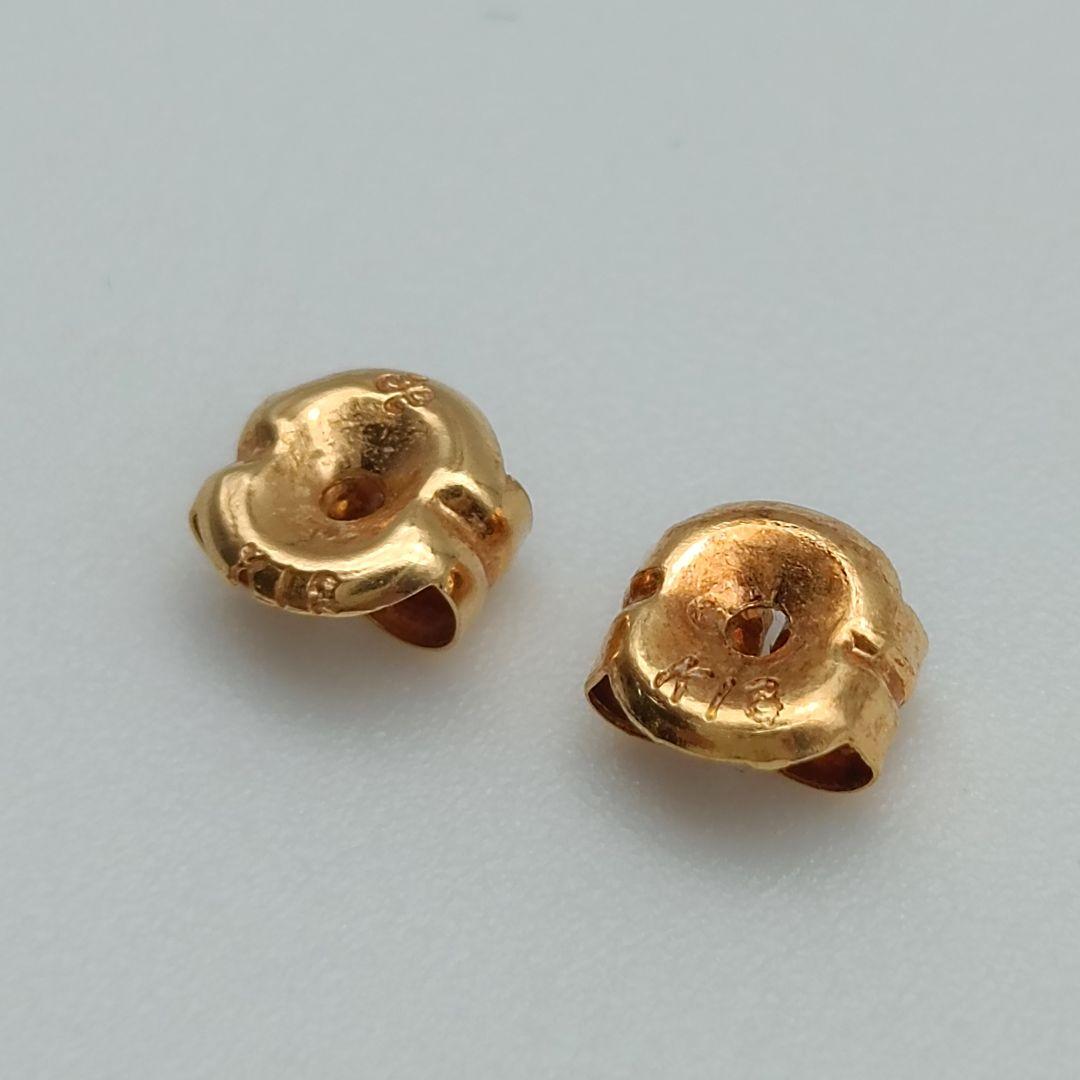 K18 750 オープンハート ピアス 両耳 レディース アクセサリ