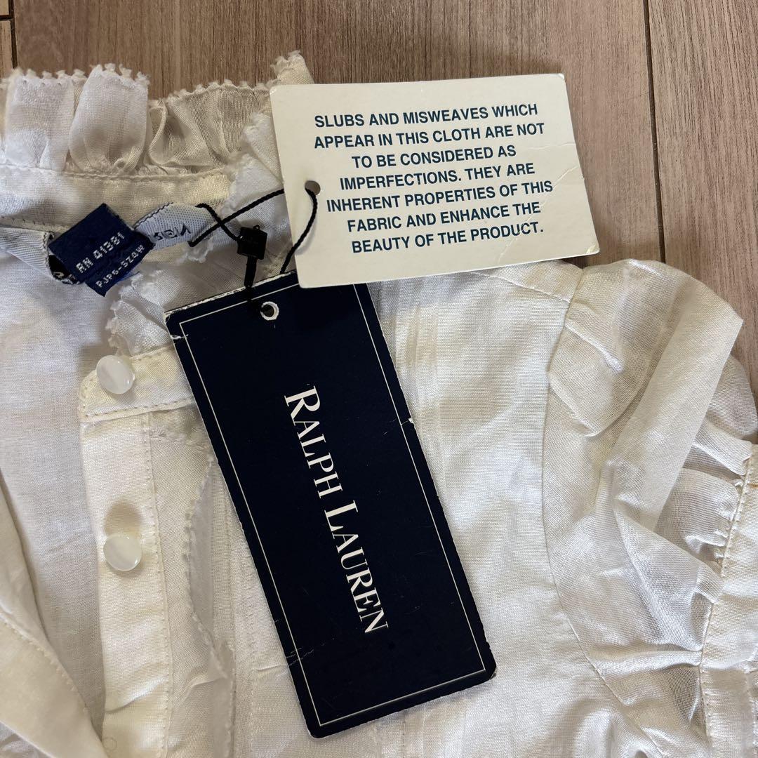 新品未使用タグ付⭐︎Ralph Lauren パフスリーブフリルシャツ80