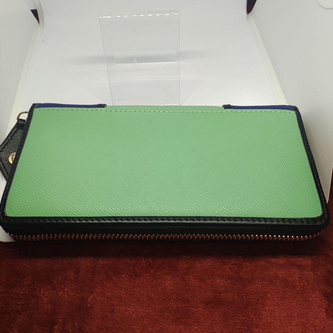 317L緑ヴィヴィアンウエストウッド長財布 アウトレット品 お洒落