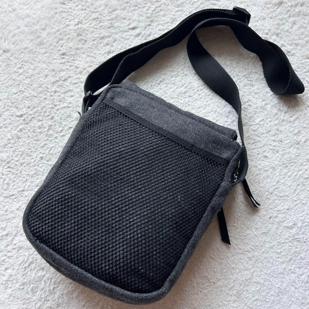 90s 美品】old stussy ショルダーバッグ ロゴ刺繍 ウール 紺タグ