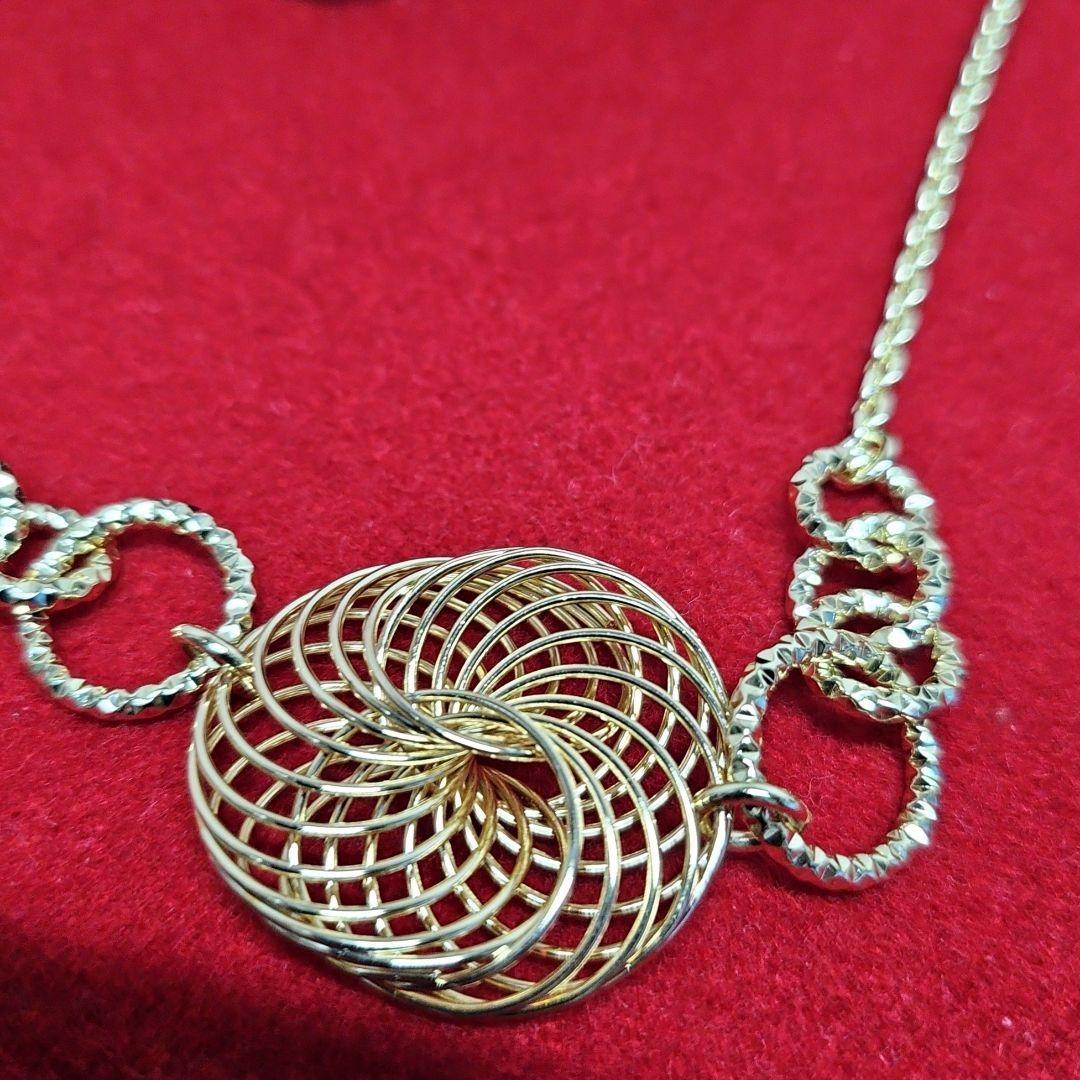 希少 1AR ウノアエレ ゴールド ロングネックレス メタルスパイラル 希少 1AR ウノアエレ ゴールド ロングネックレス メタルスパイラル