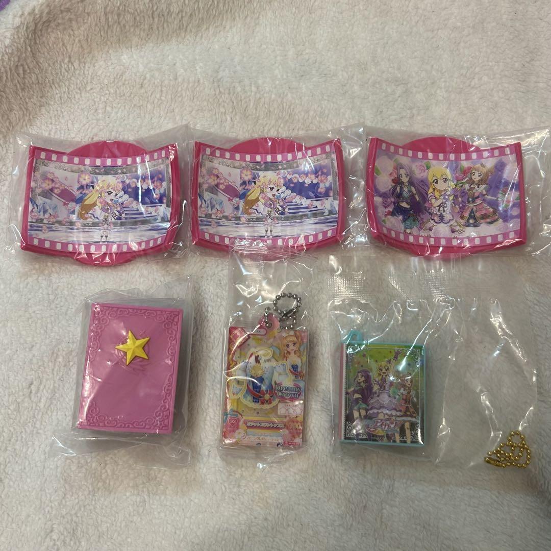 アイカツ ガチャ 10点 カードミニチュアチャーム オルゴール コースター アイカツ！」カードがミニチュアチャームになってガシャポン®に