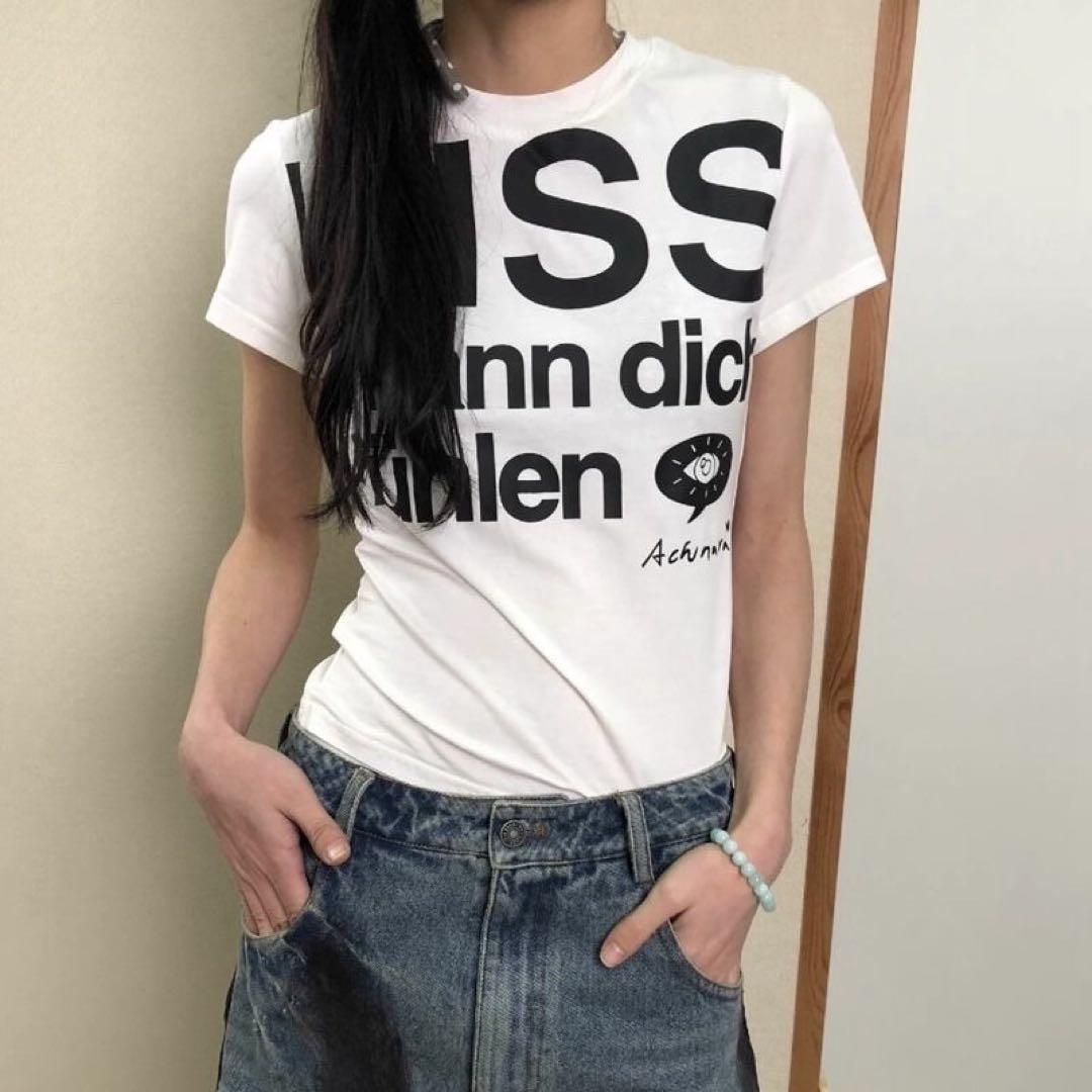 Tシャツ 大人気 ピチT グランジ y2k ストリート 00s 平成ギャル