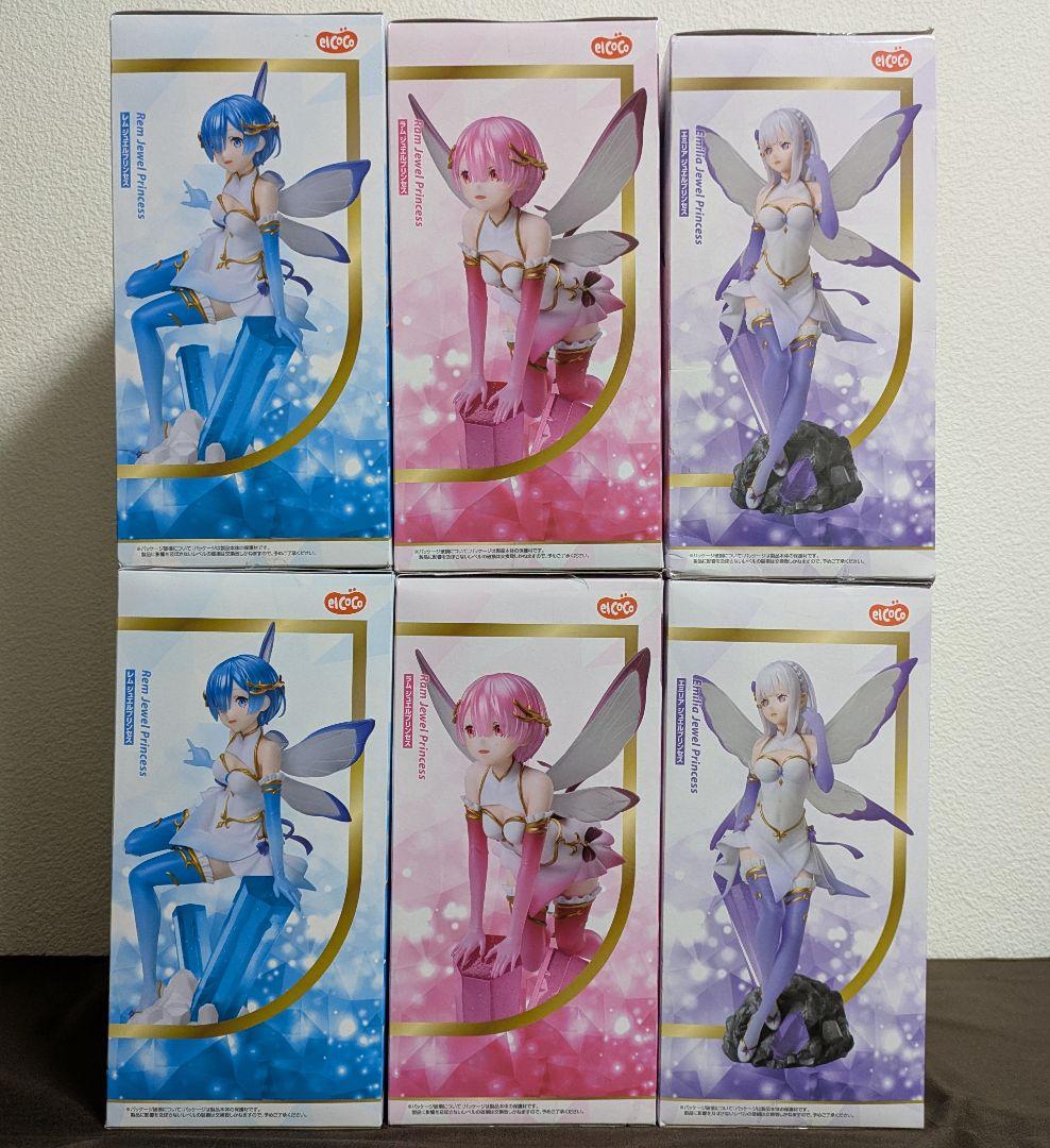 リゼロ レム ラム エミリア 1/7スケールフィギュア ラウンドワン限定 6体