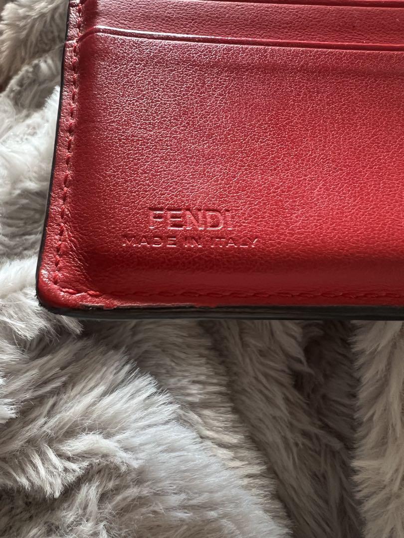 美品✨ FENDI 二つ折り財布 バグズ モンスター 本革 黒
