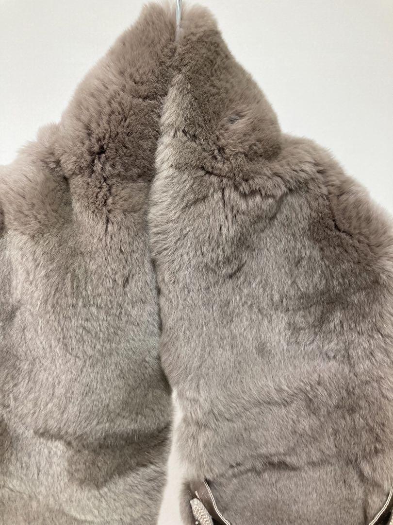S MAX MARA ビジュー付きラパンファーのストール 画像3