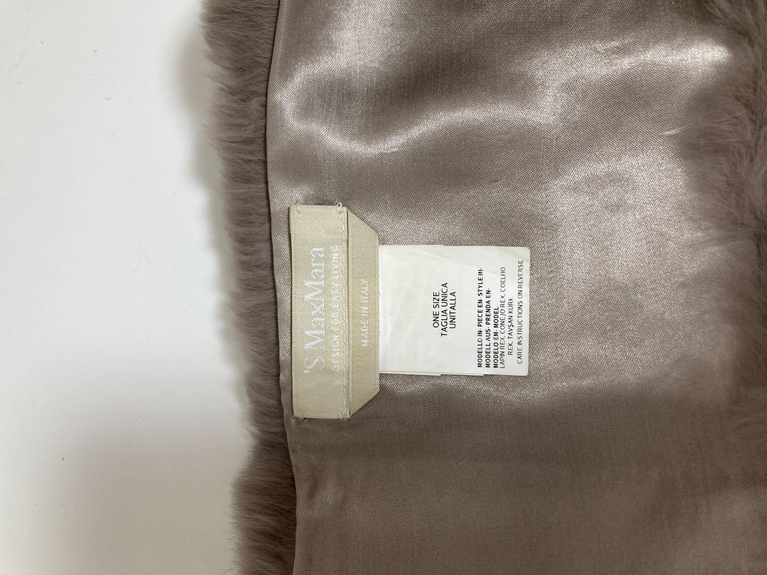 S MAX MARA ビジュー付きラパンファーのストール 画像8
