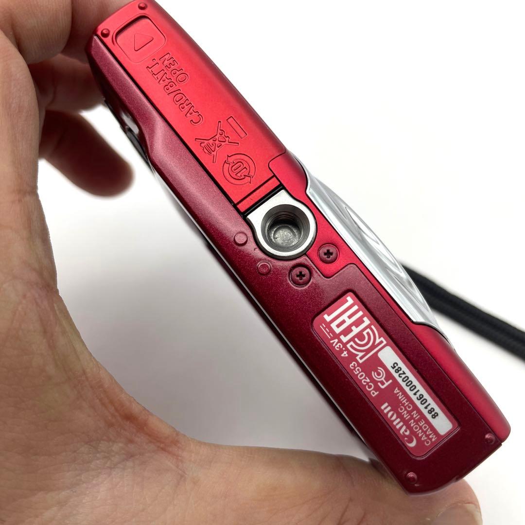 安全 CANON IXY130レッド 美品 コンパクトデジカメ キャノン デジタル