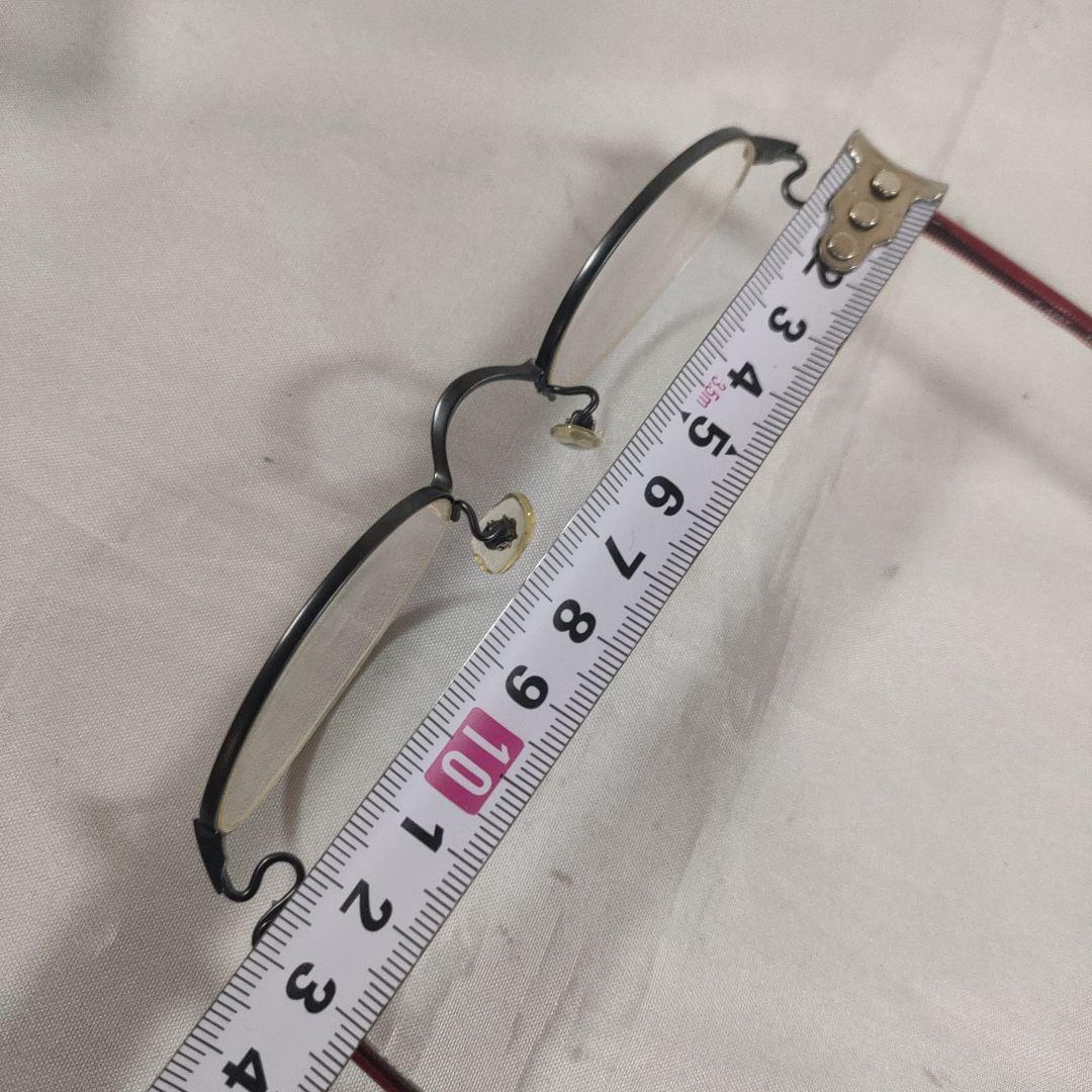296 美品　フォーナインズ　メガネ S-525T　レッド　メガネ　度あり