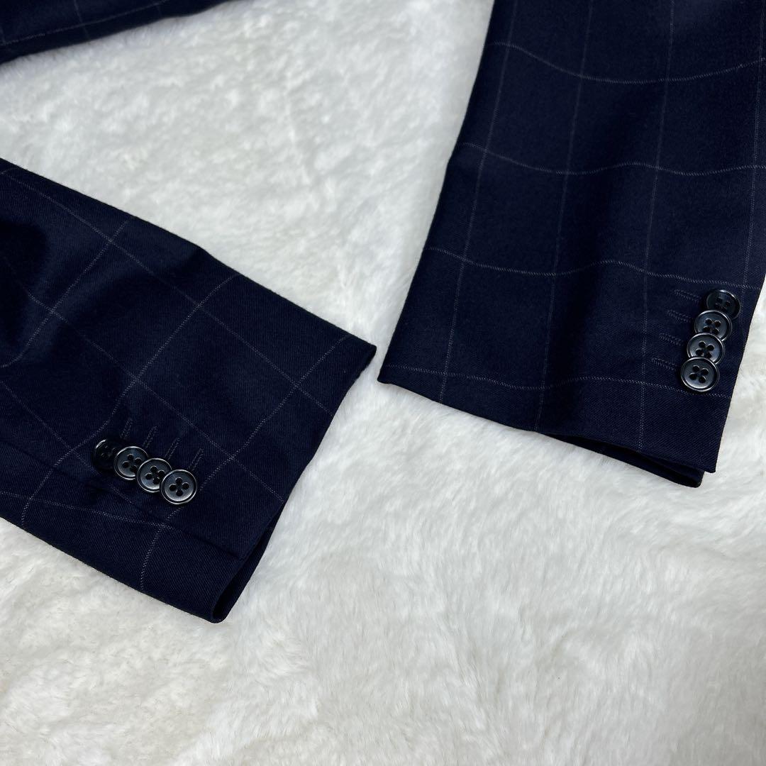 ✨美品✨ ミツミネ カノニコ ネイビー チェック A6 高級 70th ✨美品✨ ミツミネ カノニコ ネイビー チェック A6 高級 70th スーツ