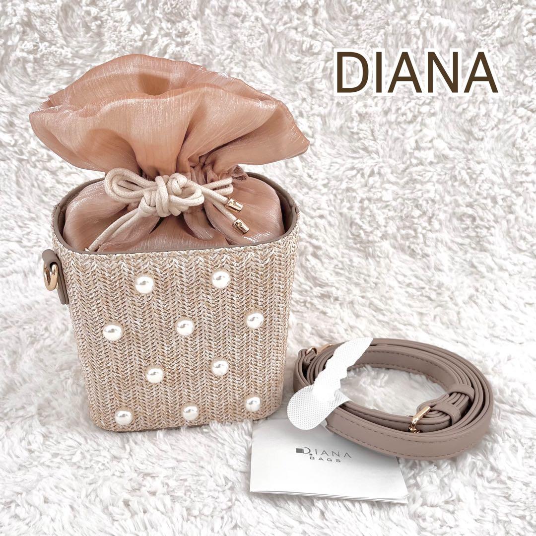 極美品） DIANA ダイアナカゴバックパールショルダーバック ミニ