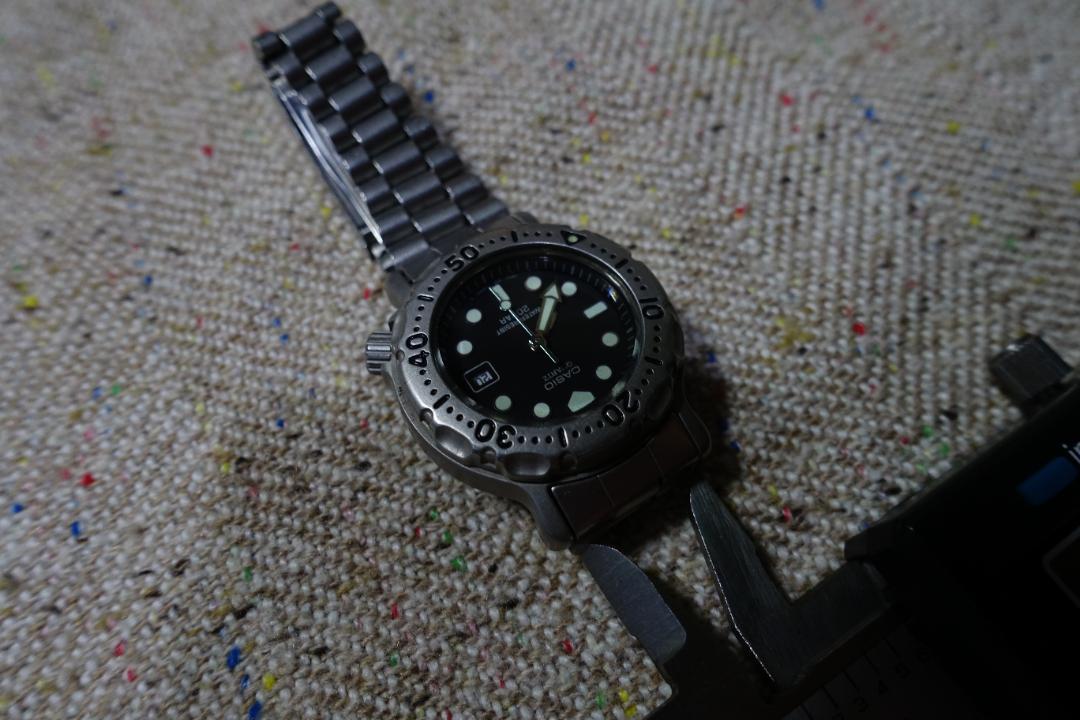 希少 90S ダイバー カシオ CASIO LD-705 日本製 スクリューバッ
