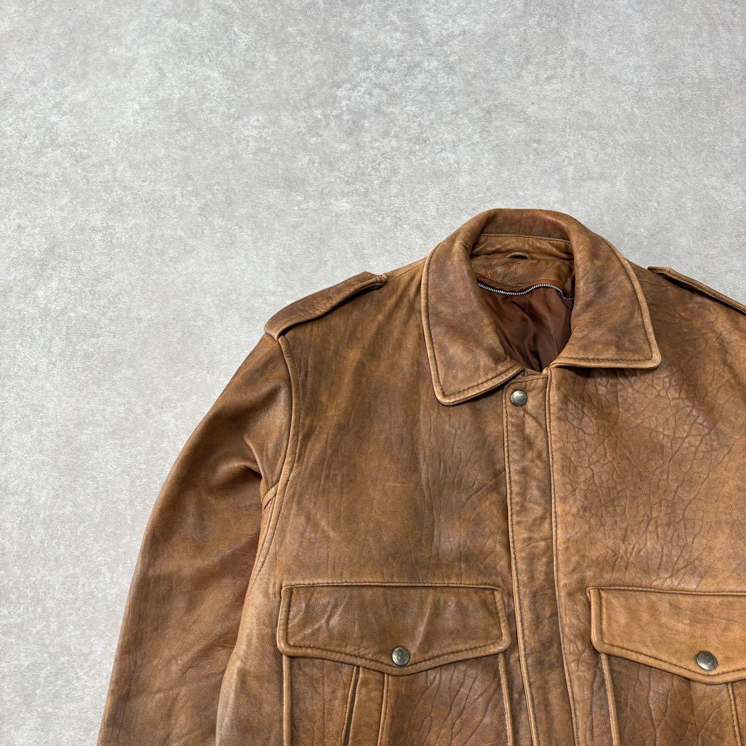 Vintage leather blouson type A2 brown M - メンズ Vintage leather blouson type A2 brown M - メンズ