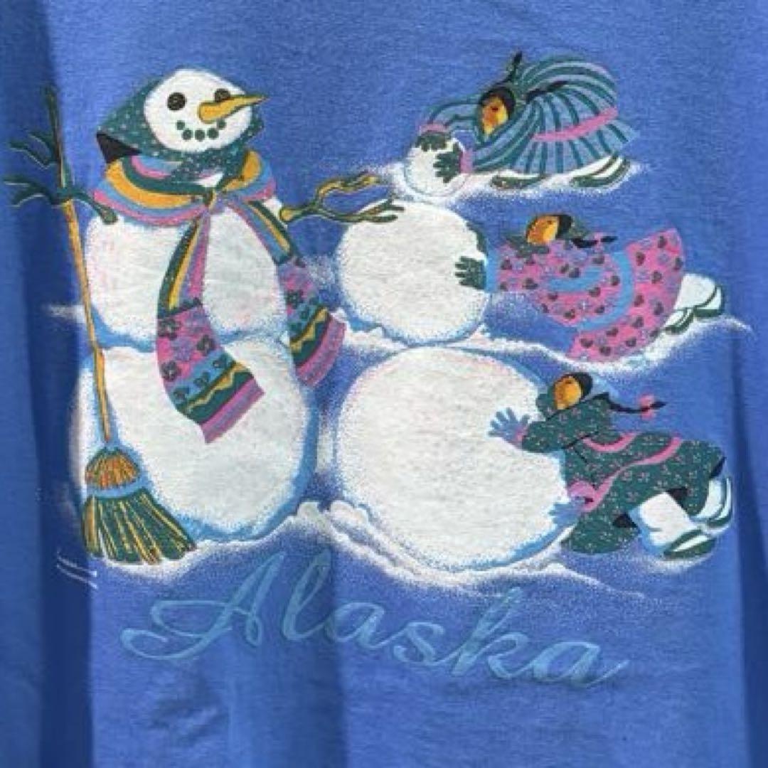 USA古着 90sビンテージ 雪だるま Tシャツ - メルカリ
