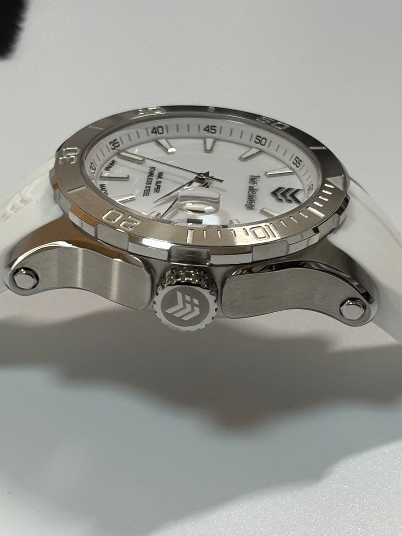 【極美品】The Nishiogi ニシオギ ステンレススチール ホワイトラバー 【極美品】The Nishiogi ニシオギ ステンレススチール ホワイトラバー