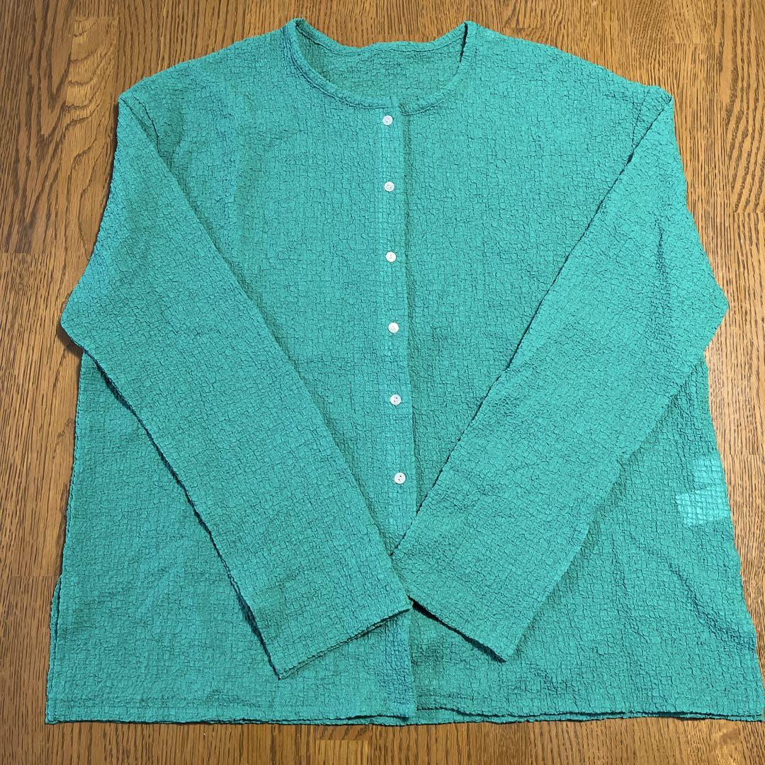 green label relaxing 緑 長袖シャツ
